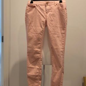 Light pink skinny jeans